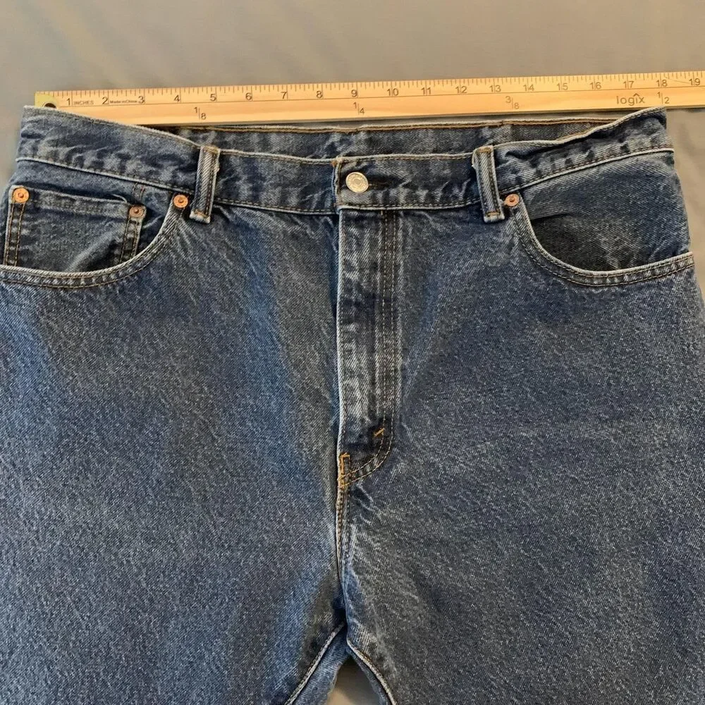Levis 517 Jeans Mens 38x31 Blue Medium Wash Bootcut High Rise Denim Pants Casual